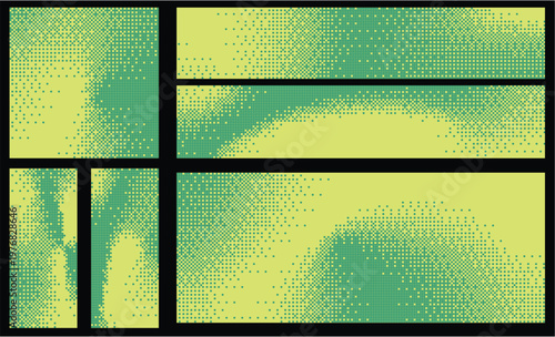 Green pixelated bitmap texture background Retro pixel art, glitch dither pattern, 8bit background Leisure or arcade games Vector illustration