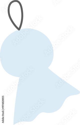 シンプルなてるてる坊主のイラスト 