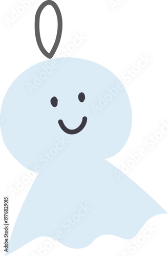 顔が描いてあるてるてる坊主のイラスト