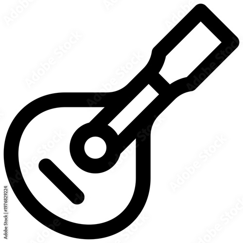 Bandurria. Editable stroke vector icon.