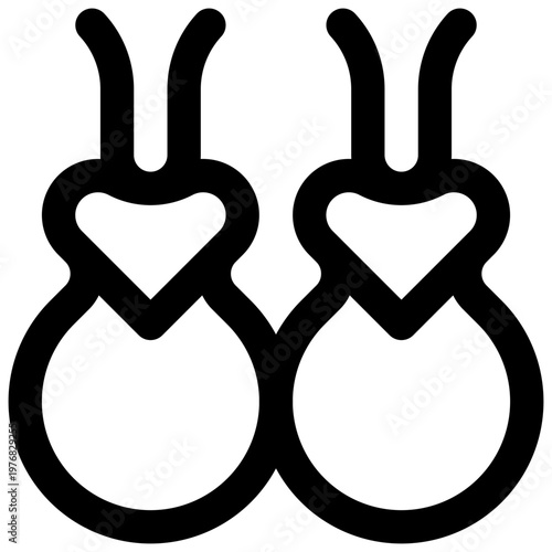 Castanets. Editable stroke vector icon.