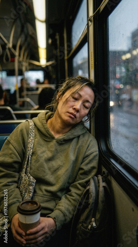 Uczucie zmęcznia po ciężkim dniu. Słodki sen po wyczrpującym dniu. Śpiąc z wyczerpania.