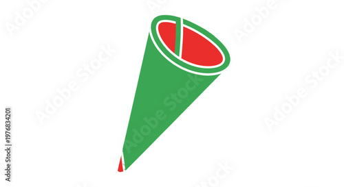 Green Party Megaphone with Red Interior.