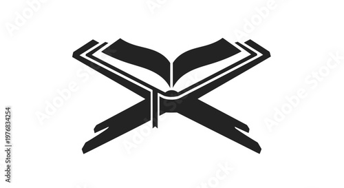 Open Book on Prayer Stand Symbol.