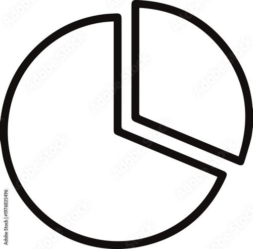 Data graph icon vector, analytics chart symbol, business statistics infographic element, modern flat design