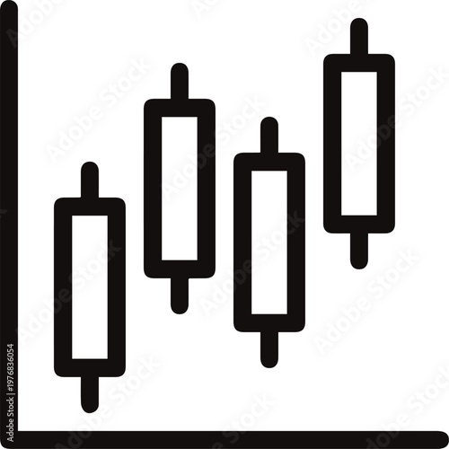 Data graph icon vector, analytics chart symbol, business statistics infographic element, modern flat design