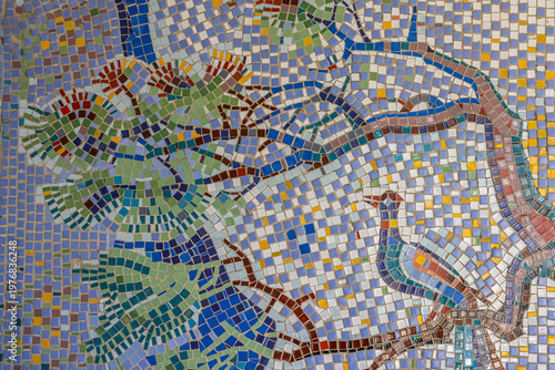 Obraz na plátně Mosaic in the era of Soviet realism