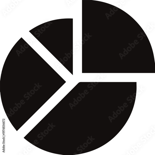 Data graph icon vector, analytics chart symbol, business statistics infographic element, modern flat design