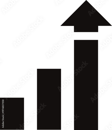 Data graph icon vector, analytics chart symbol, business statistics infographic element, modern flat design