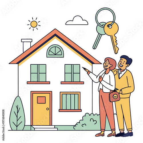 Dream Home Real Estate Illustration