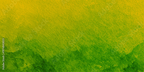 Abstract a harmonious blend of nature's hues in a captivating abstract watercolor landscape, where vibrant greens gracefully transition to radiant yellows.