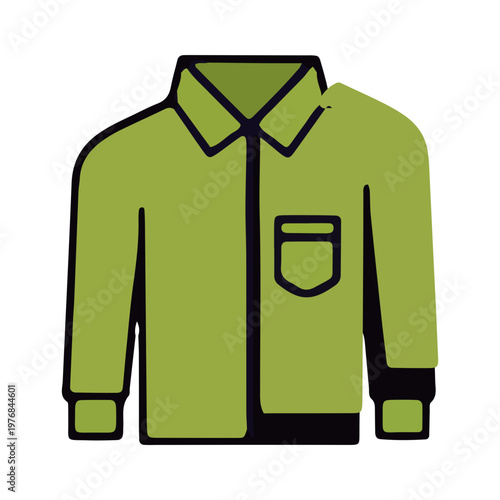 Green Button Down Shirt Icon