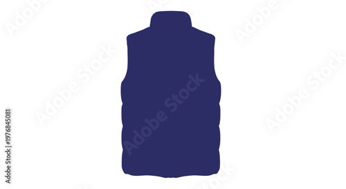 Navy Blue Sleeveless Vest Front View.