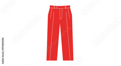 Red Pants with White Stripes Illustration.