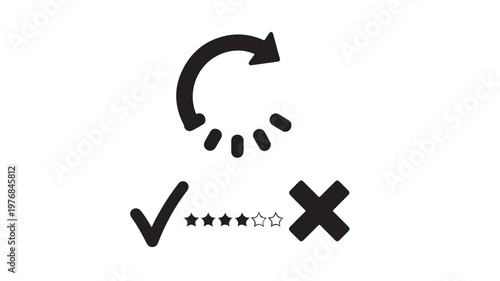 Customer Feedback Rating Icon Set, Review Stars, Like Dislike Symbols