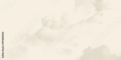 Retro beige halftone paper texture. Vintage craft ecru wallpaper with speckles, flecks, particles. Light cream grunge grain overlay background. Dirty dotted and specked canvas backdrop. Vector