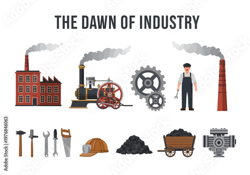 The Dawn of Industry A Visual Exploration of Early Industrialization and its Mechanical Innovations