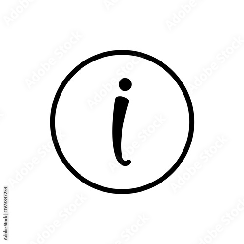 Information icon on transparent background.