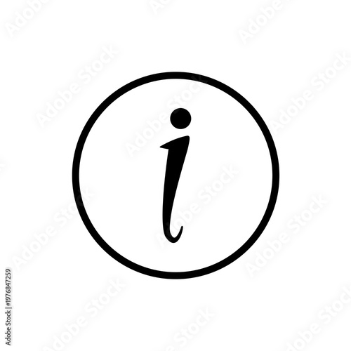 Information icon on transparent background.