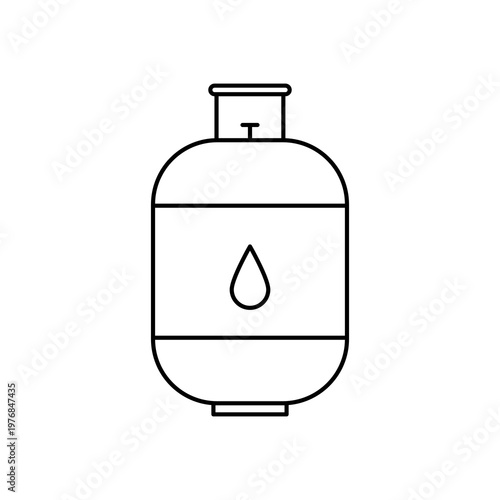 Propane gas icon on transparent background.