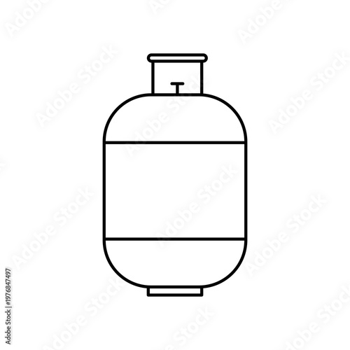 Propane gas icon on transparent background.