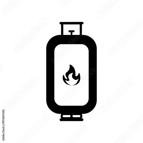 Propane gas icon on transparent background.