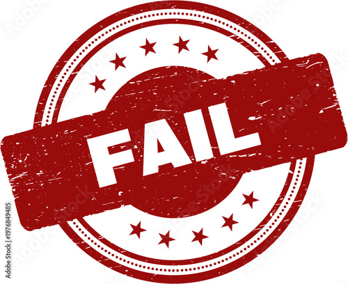Fail stamp label vector, Fail stamp design
