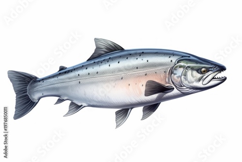 Atlantic salmon fish illustration on a white background