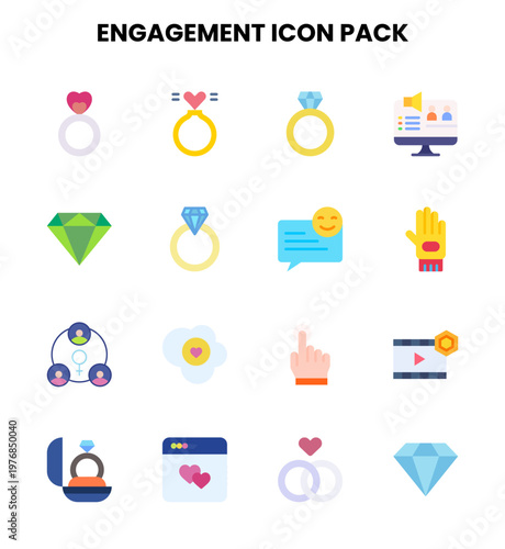 Engagement Flat Bundle Icons Pack