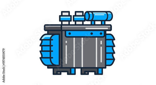 Industrial Machine Component Close Up.