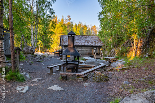 beautiful summer landscape at sunset