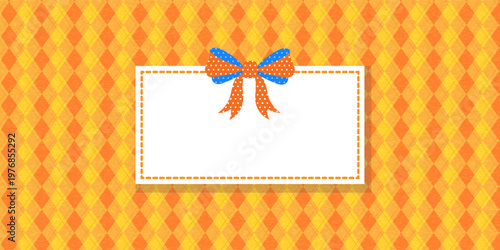 argyle seamless pattern. Christmas harlequin rhombus background. Christmas rhombus seamless pattern in blue, green, orange color vector illustration