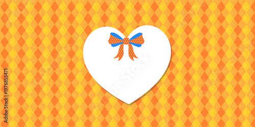 argyle seamless pattern. Christmas harlequin rhombus background. Christmas rhombus seamless pattern in blue, green, orange color vector illustration