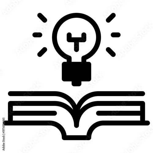 Knowledge Icon with Solid and Glyph Style