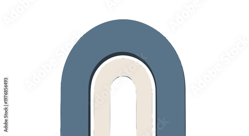 Blue Archway with White Interior Detail.