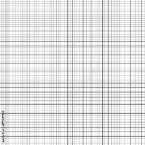 Seamless graph paper grid texture empty notebook page background.
