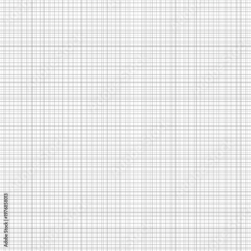 Seamless graph paper grid texture empty notebook page background.