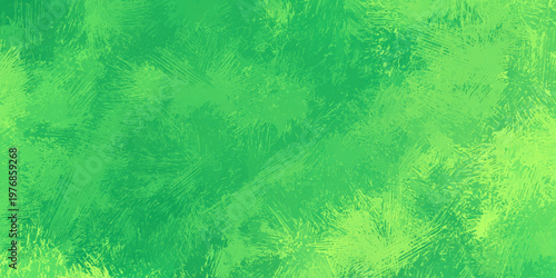 Vibrant green abstract background with textured brush strokes and dynamic patterns for creative design projects and artistic applications