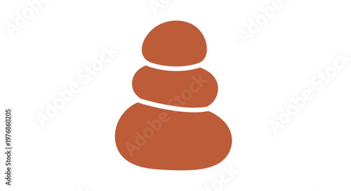 Stack of Smooth Brown Stones.