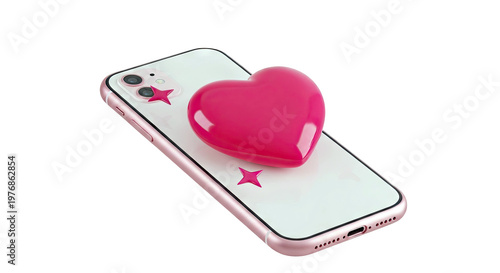 Pink iPhone with Heart and Star Embellishments