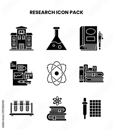 Research Glyph UI Icons Pack