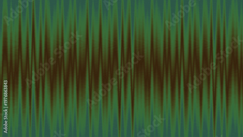 Abstract vertical wave pattern in green brown blue tones, rhythmic audio frequency visualization vector illustration design