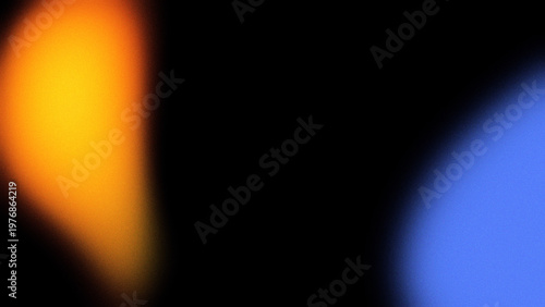 Abstract blur grainy gradient colorful orange blue dark minimal modern abstract blur gradient with grainy colorful orange and blue shape dark