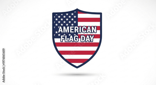 American Flag Day shield emblem