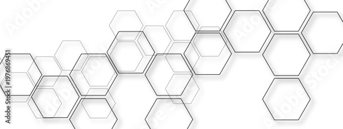 Vector Honeycomb pattern featuring elegant geometrical shapes and modern design concept represents innovation and technology and artistic style