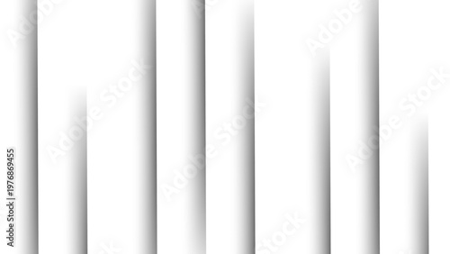Vector Minimalist design shows monochromatic stripes in a modern perspective, showcasing shadows, patterns, and visual dynamics within simplicity and depth, artistic composition.