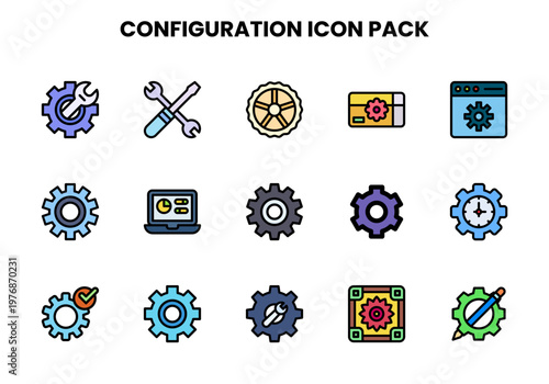 Configuration Lineal Color Scalable Icons Pack