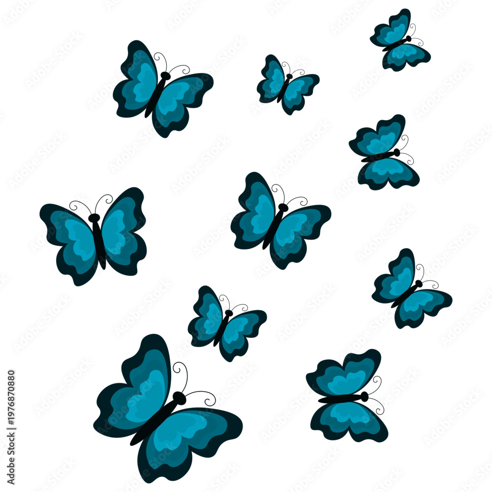 Fototapeta premium Butterflies Illustration