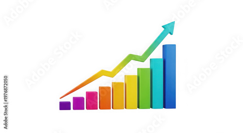 A bar chart with colorful ascending vertical bars Free Download A bar chart with colorful ascending vertical bars - GFXLoad