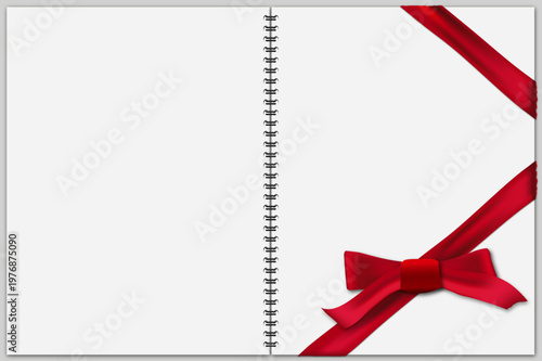 Doppelseite Schleife rot